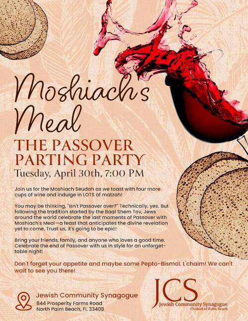 Banner Image for Moshiach's Meal: The Passover Parting Party